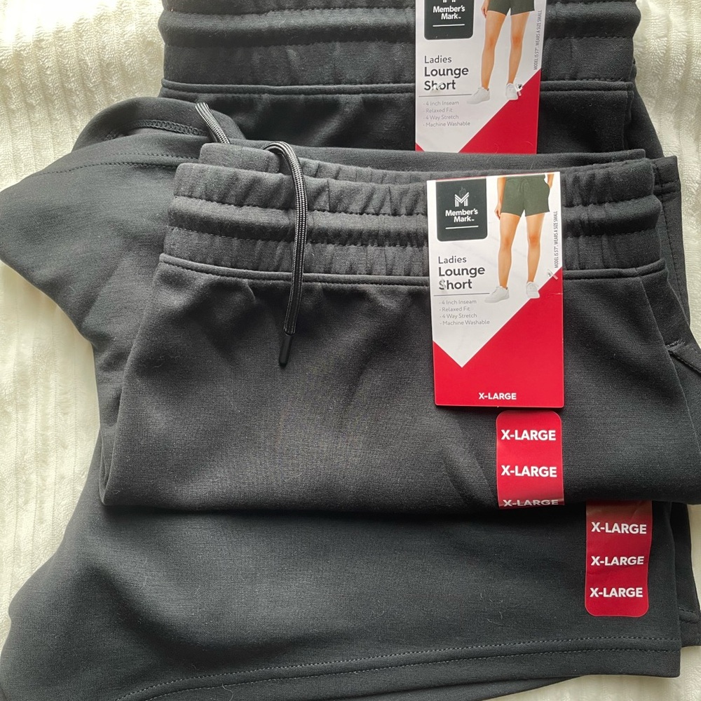 Set of 2 - Member's Mark Ladies Lounge Shorts - Black